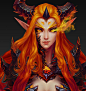 Favorite world of Warcraft ——, Fei Liu : 女版死亡之翼        3Dmax      BodyPaint     PS  （侵权删）