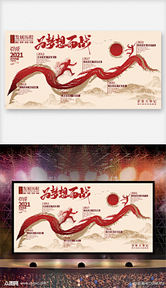 ikQO采集到文化墙/发展历程