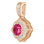 14k-rose-gold-5mm-round-pink-topaz-and-diamond-pendant-s.jpg (640×640)