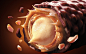 3D nut chocolate bar study on Behance
