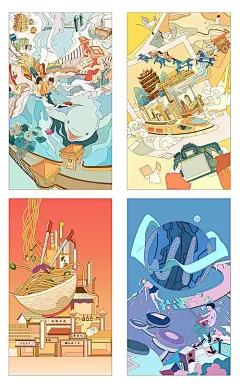 武汉插画海报-源文件分享-ywjfx.cn