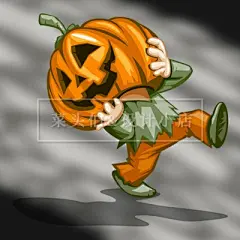 卡通手绘万圣节南瓜人女巫吸血鬼木乃伊派对活动矢量插画设计素材-淘宝网