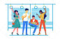 国际人去地铁地下-杂项矢量International People Go To Subway Underground - Miscellaneous Vectors业务、卡通城市概念,员工,女,平坦,说明,内部,内部,国际,男,人,地铁,现代的,乘客,人,公众,铁路、站,车站,学生,地铁,火车,交通、运输、旅游、地下,矢量,女人 business, cartoon, city, concept, employee, female, flat, illustration, inside, interior,