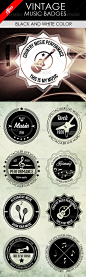 Vintage Music Badges