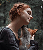 Marvelous Dreamlike Portraits Of Redheads With Red Foxes by Alexandra Bochkareva #inspiration #photography: 