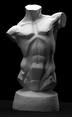 Male Planes Torso Art Reference Cast by Philippe Faraut