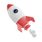 Premium Rocket 3D Illustration download in PNG, OBJ or Blend format