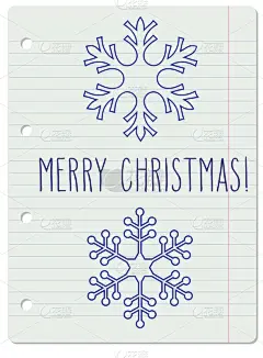 雪花,华丽的,单词,贺卡,雪,节日,绘画插图,纸,书页