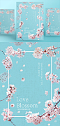 春天的气息浪漫樱花PSD海报模板Spring poster template#cm18010333 :  