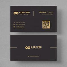 Black business card ...