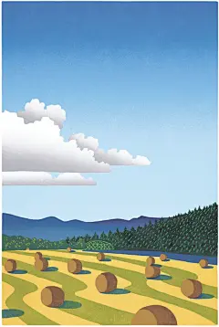  【美国佛蒙特州画家Sabra Field的作品欣赏】—— Hay Day (Valley Suite)
