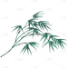 手绘-工笔画竹子植物贴纸6