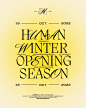 HUMAN Winter Opening Season 2022 - Fonts In Use