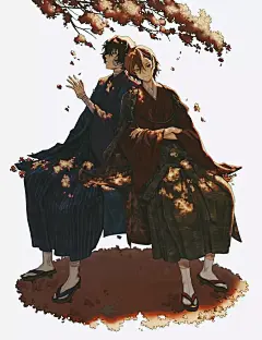 #文豪野犬# 双黑 十五岁 

画师：堀
