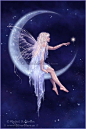Moon Fairy 8x12 Print Fantasy Art by twosilverstars on Etsy, $18.00: 