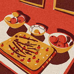 橙诚澄采集到食品插画创意
