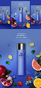 男士护肤化妆品海报PSD模板Men's skin care poster template#ti357a2213 :