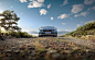3D automotive   car CGI lake Nature octavia Skoda