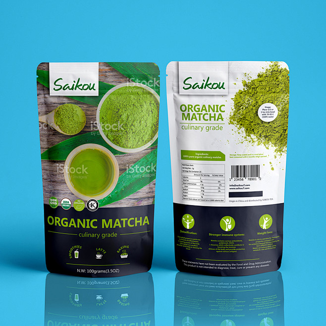 Matcha tea packaging...