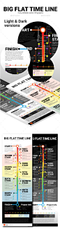 Big Flat Time Line - Infographics 