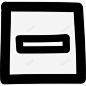 减号在一个方形的手绘符号图标 设计图片 免费下载 页面网页 平面电商 创意素材