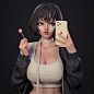 Selfie girl_zhangzhimeng作品_角色/人物/生物_CG模型网