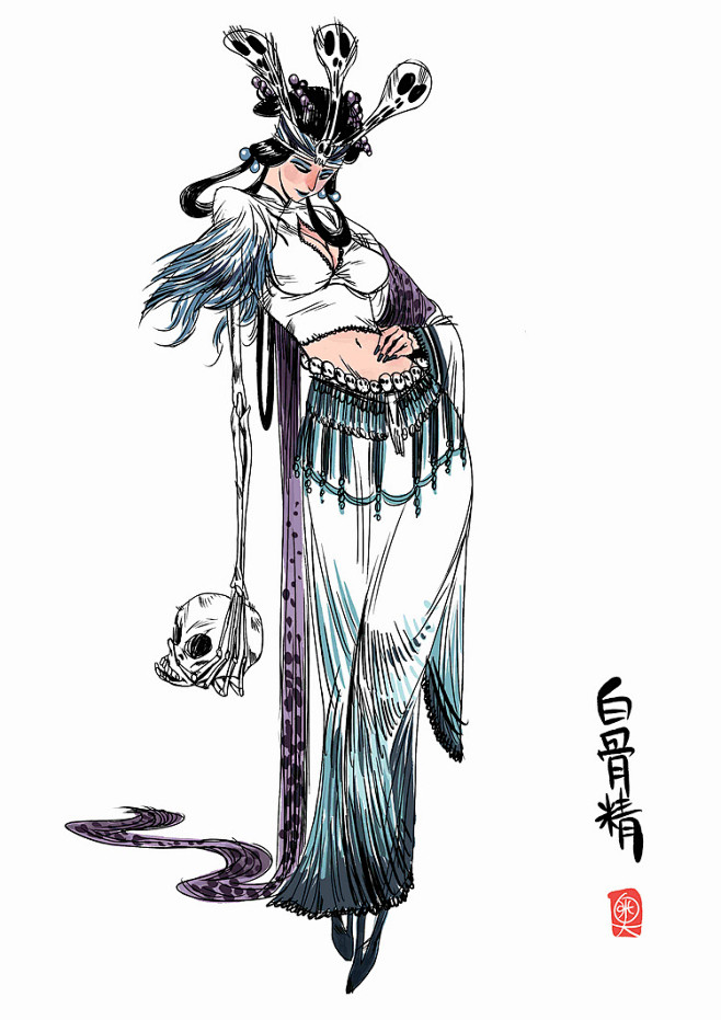 西游人物——白骨精
by:Damon耗子