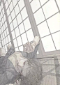 每天画唠 
清冷色调下的靡废青春
Via：Ayu Nakata ​​​​