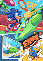 comics illsutration SEGA sonic sports tennis