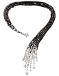 Chanel “Nuit de Diamants” necklace in 18-karat white gold set with 319 brilliant-cut diamonds for a total weight of 11.9 carats 7 round-cut diamonds for a total weight of 2.9 carats and facetted black-diamond beads for a total weight of 453.3 carats.