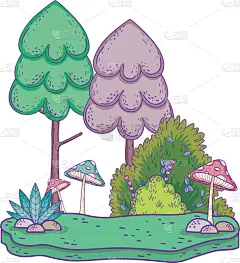 自然美,真菌,景象,地形,森林,纯净,清新,野生动物,公园,童话故事