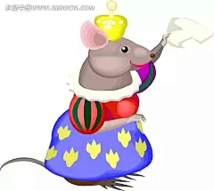 手绘戴皇冠的老鼠插画|戴皇冠|动物|动物图片|卡通画|卡通形象|老鼠|矢量素材|手绘|矢量素材　矢量花朵|情人节矢量素材矢量图|矢量素材矢量罂粟花纹|矢量森林矢量素材