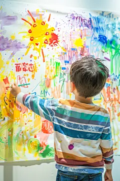艺术孩子儿童画画图片摄影图