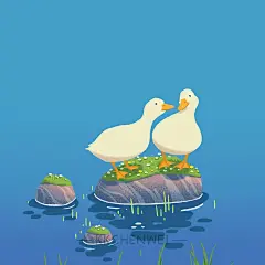 鸭鸭_KK辰未__插画师作品_涂鸦王国gracg.com