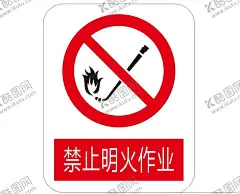 禁止明火作业标识牌 【酷图网】禁止明火作业,标识牌,亚克力,铜版纸,禁止标识