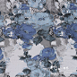 手工DIY布料 蓝色水墨花织锦面料 幅宽168cm 1/4米约0.5*0.84米-淘宝网