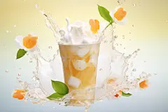 口感独特的原味奶茶牛奶饮品摄影图片