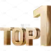 常规艺术字系列3D哑光金属TOP1贴纸