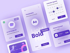 想吃掉所有蓝色采集到UI/UX · 毛玻璃质感