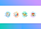 Colorful icons attachment