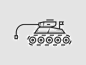 No violence metal attack war army weapon tank illustration vector icon flat shot dribbble