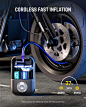 Amazon.com: Fanttik X8 Portable Tire Inflator, Ultra-Lightweight for Motorcycle tire, Cordless Air Compressor Pump, Rechargable Battery, 150PSI with Digital Screen and LED Lights for E-Bike, Bicycle, Car, Ball : Automotive