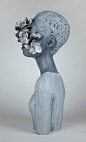 Sculptor & Artist: GOSIA “IN HER EYES” Free Standing Bust Polymer Gypsum, Resin & Paint 10″ x 10″ x 20" 2017  “On display January 21 - February 18 @coreyhelfordgallery as part of #SensoryOverload...