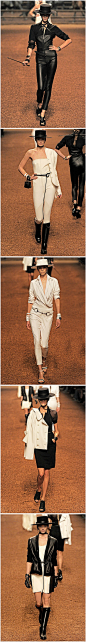 #SG经典秀场#Hermès Spring/Summer 2011<br/>Jean Paul Gaultier 2011春夏的这场爱马仕大秀现在看依然很经典，将马术皮具延伸到了服装之上，把皮质做得如此性感出彩，整个系列都在发光✨ ​​​​