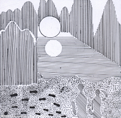 木易-花瓣网|陪你做生活的设计师 | 月下小火车 平面构成点线面