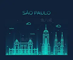 s0381-矢量插画时尚高端世界著名城市标志性建筑大集合AI设计素材-淘宝网