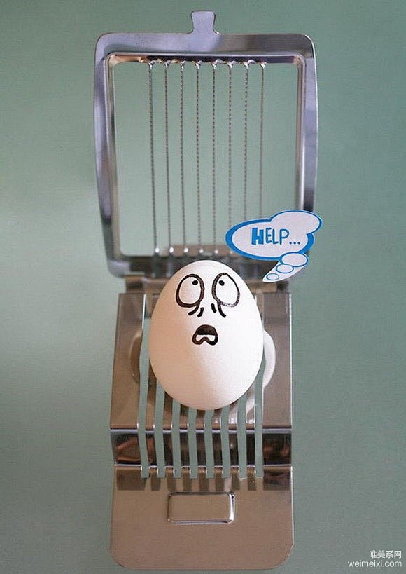 搞笑可爱的鸡蛋蛋壳画,各种表情很生动