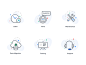 Features Icons web icon iconography icons design web app crm saas auto parts shopmonkey support data vector illustrator gradient empty states admin landing page ux design mobile inspiration icon illustration