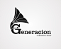 Generaction标志  留声机logo 音乐 喇叭 G字母 唱片 黑白色 商标设计  图标 图形 标志 logo 国外 外国 国内 品牌 设计 创意 欣赏