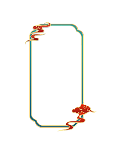 中国古风国潮云纹祥云矩形边框金鹰视觉采集到s材 中国风采集中国风